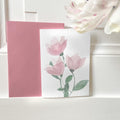 Klappkarte "Blütenzart", Blumen Aquarell – Ansicht 1