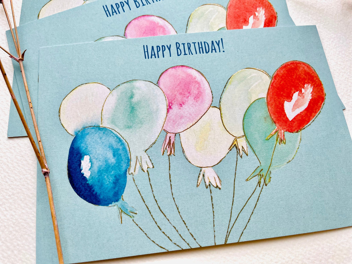 Postkarte "Happy Birthday Luftballons" – Ansicht 5