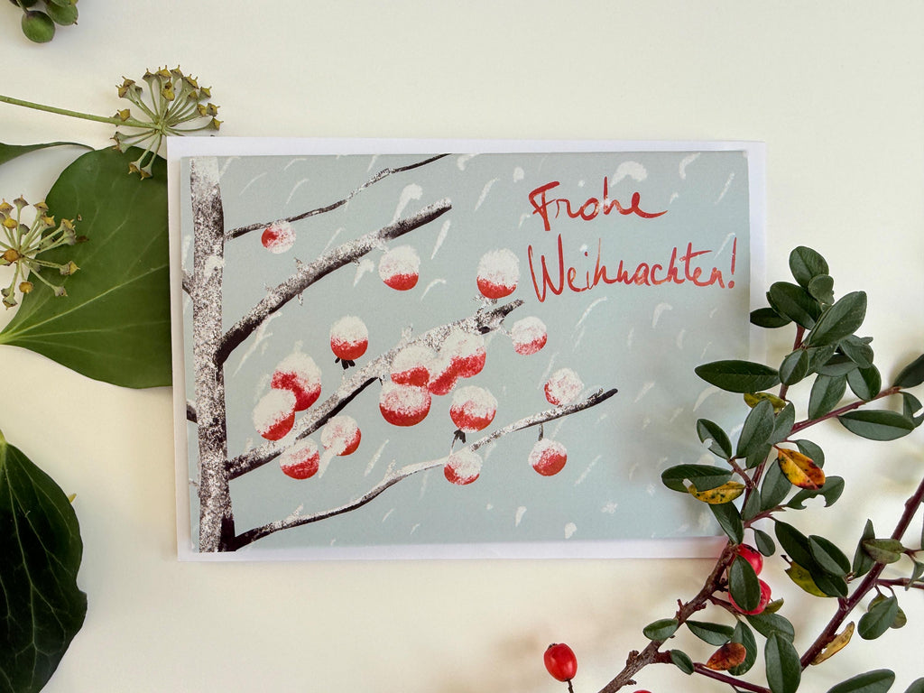 Weihnachtskarten "Schneebedeckte Beeren" – Ansicht 8