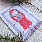Weihnachtskarte "Maus mit Kranz", Postkarte – Ansicht 5