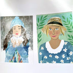 Postkarte "Frau mit Gänseblümchen" – Ansicht 6