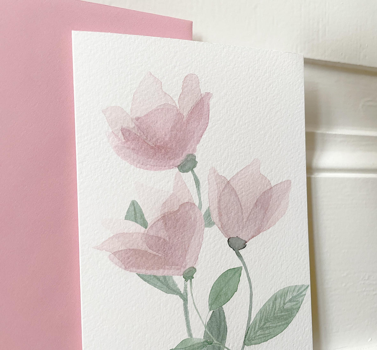 Klappkarte "Blütenzart", Blumen Aquarell – Ansicht 5