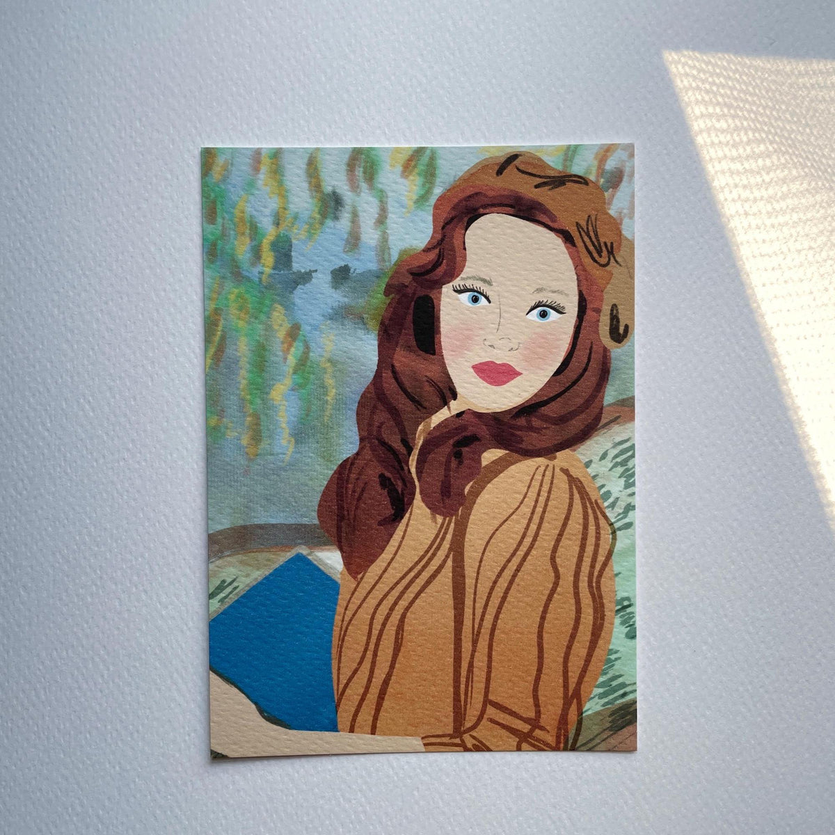Postkarte "Frau mit Baskenmütze" – Ansicht 5