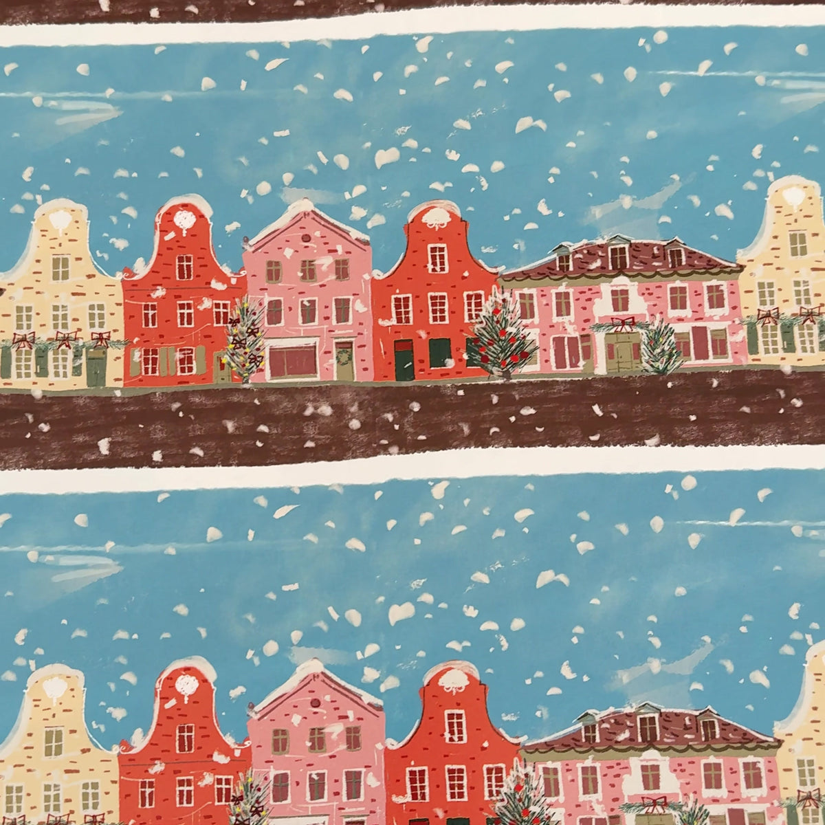 Geschenkpapier „Holländisches Viertel im Schnee“ – Ansicht 4
