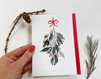 Weihnachtskarte "Mistelzweig", Klappkarte – Ansicht 4