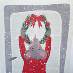 Weihnachtskarte "Maus mit Kranz", Postkarte – Ansicht 6