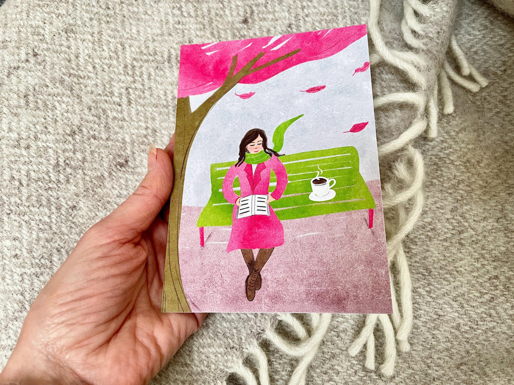 Postkarte "Lesefreude im Park" – Ansicht 7
