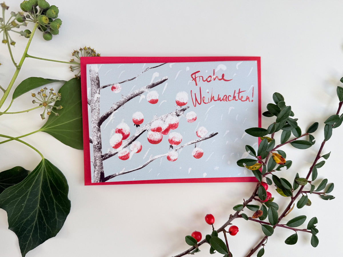Weihnachtskarten "Schneebedeckte Beeren" – Ansicht 9