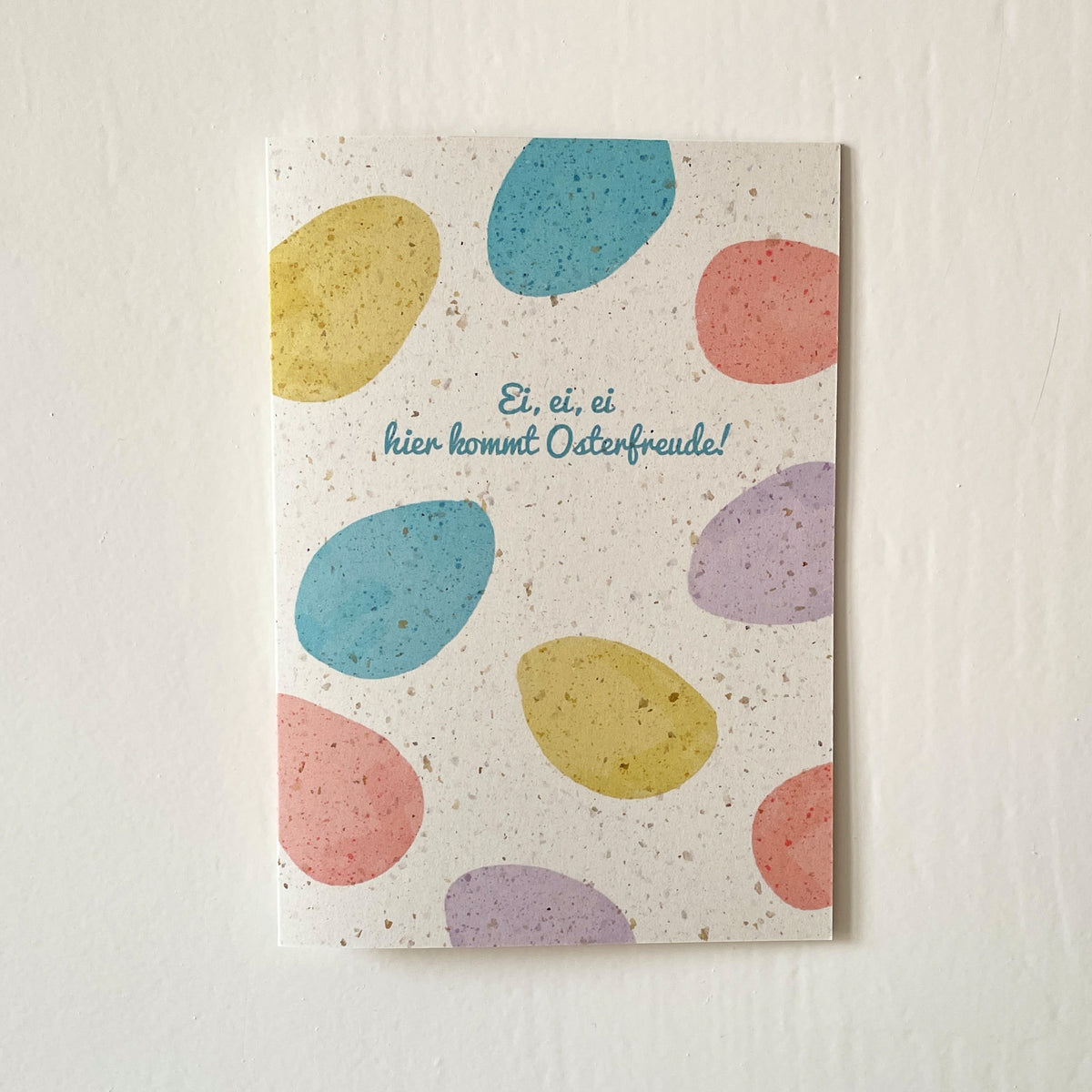 Osterkarte "Ei, ei, ei" | Recyclingpapier mit Kaffeesatz – Ansicht 3