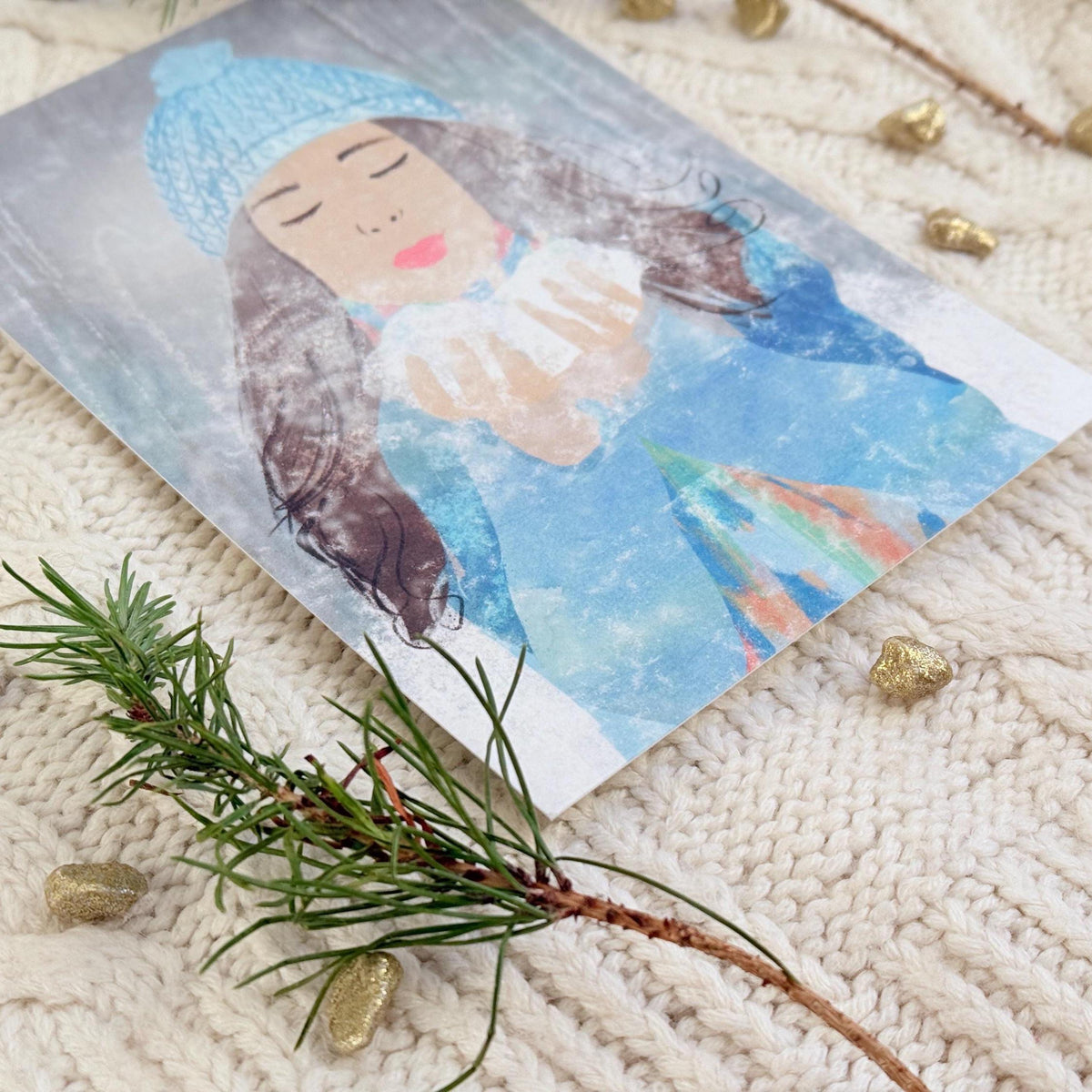 Postkarte "Winterfrau" – Ansicht 2