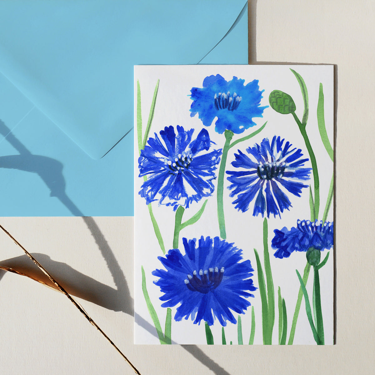 Grußkarte "Kornblumen" – Ansicht 1