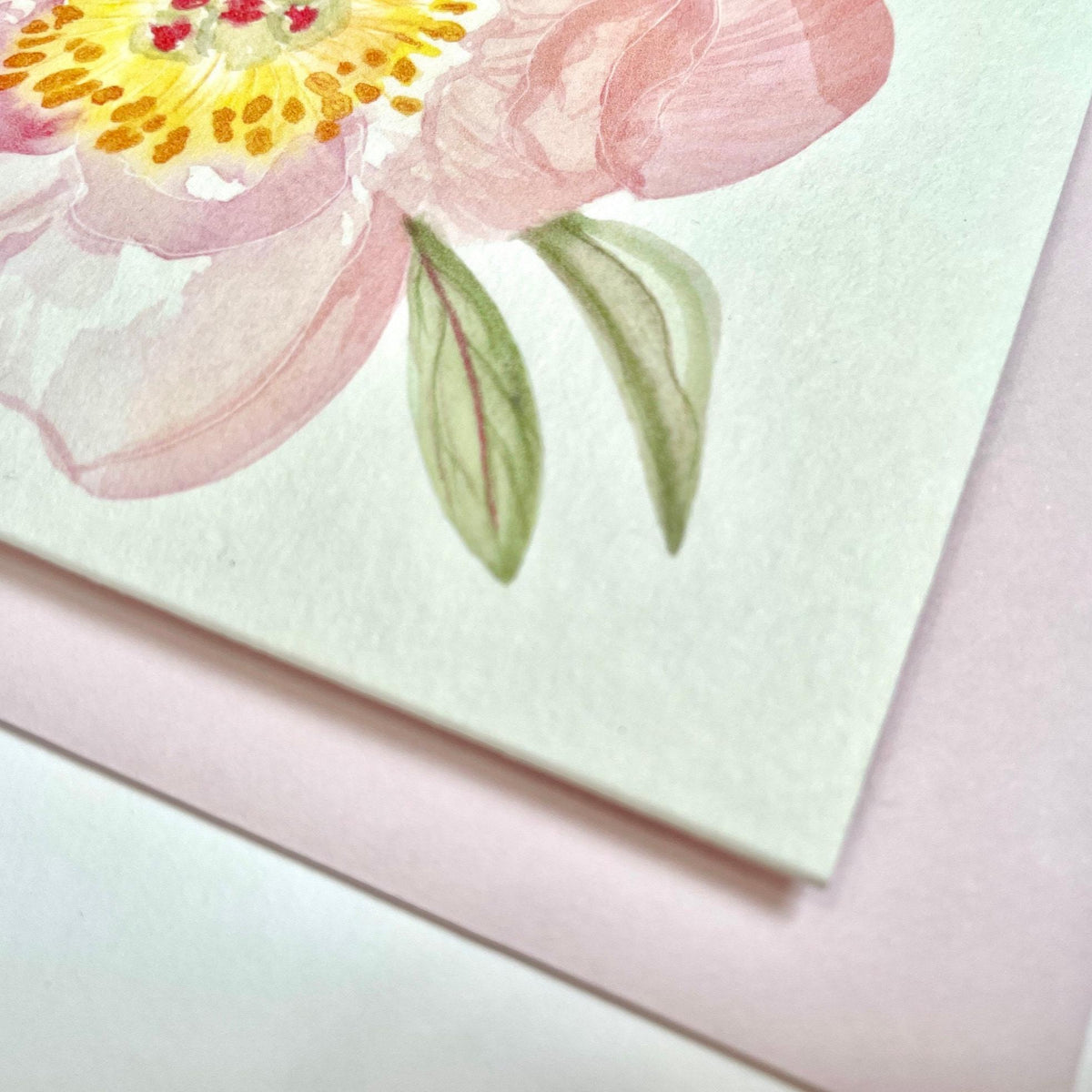 Hochzeitskarte Aquarell Pfingstrose – Ansicht 5