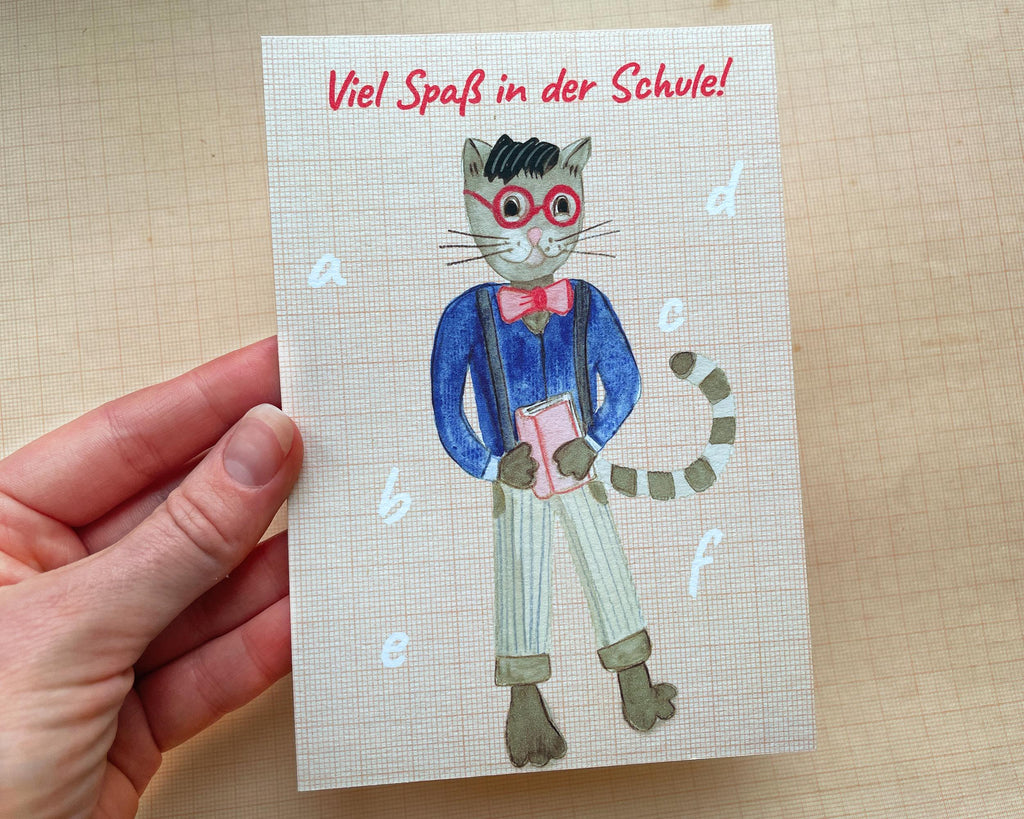 Postkarte "Einschulung Kater" – Ansicht 4