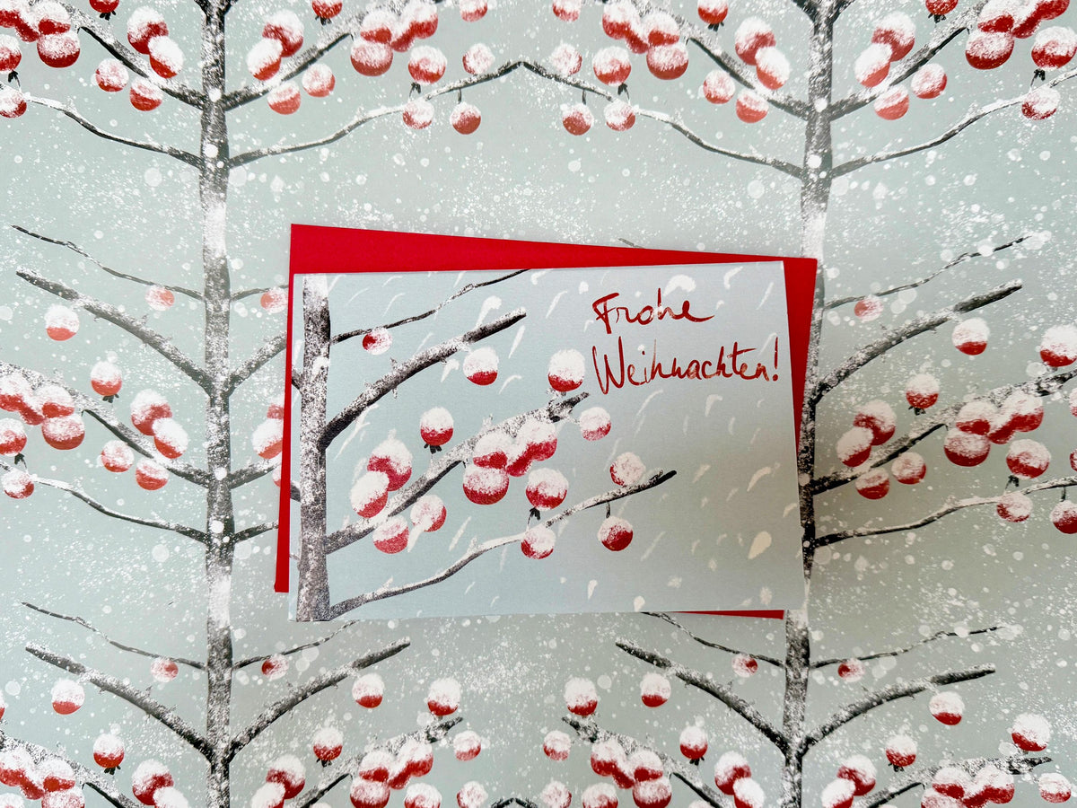 Weihnachtskarten "Schneebedeckte Beeren" – Ansicht 6
