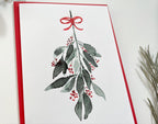 Weihnachtskarte "Mistelzweig", Klappkarte – Ansicht 6