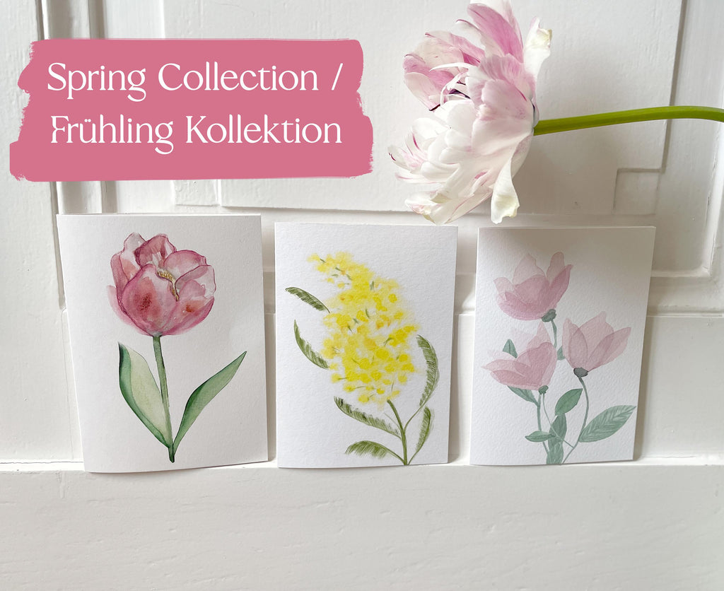 Klappkarte "Blütenzart", Blumen Aquarell – Ansicht 10