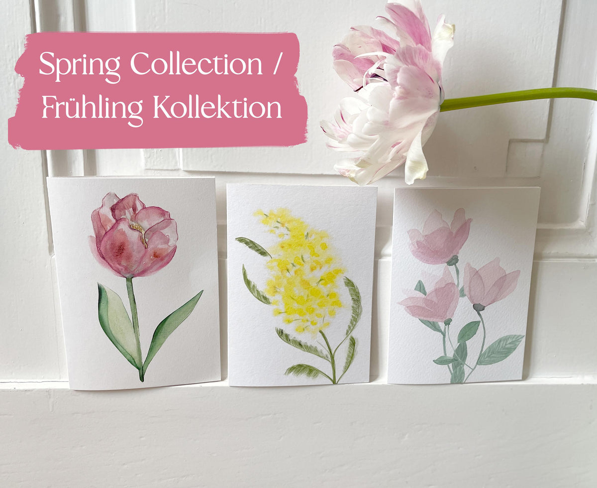 Klappkarte "Blütenzart", Blumen Aquarell – Ansicht 10