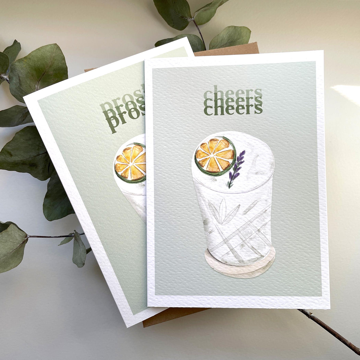 Klappkarte "Prost" & "Cheers" – Ansicht 1