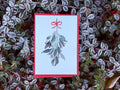 Weihnachtskarte "Mistelzweig", Klappkarte – Ansicht 1