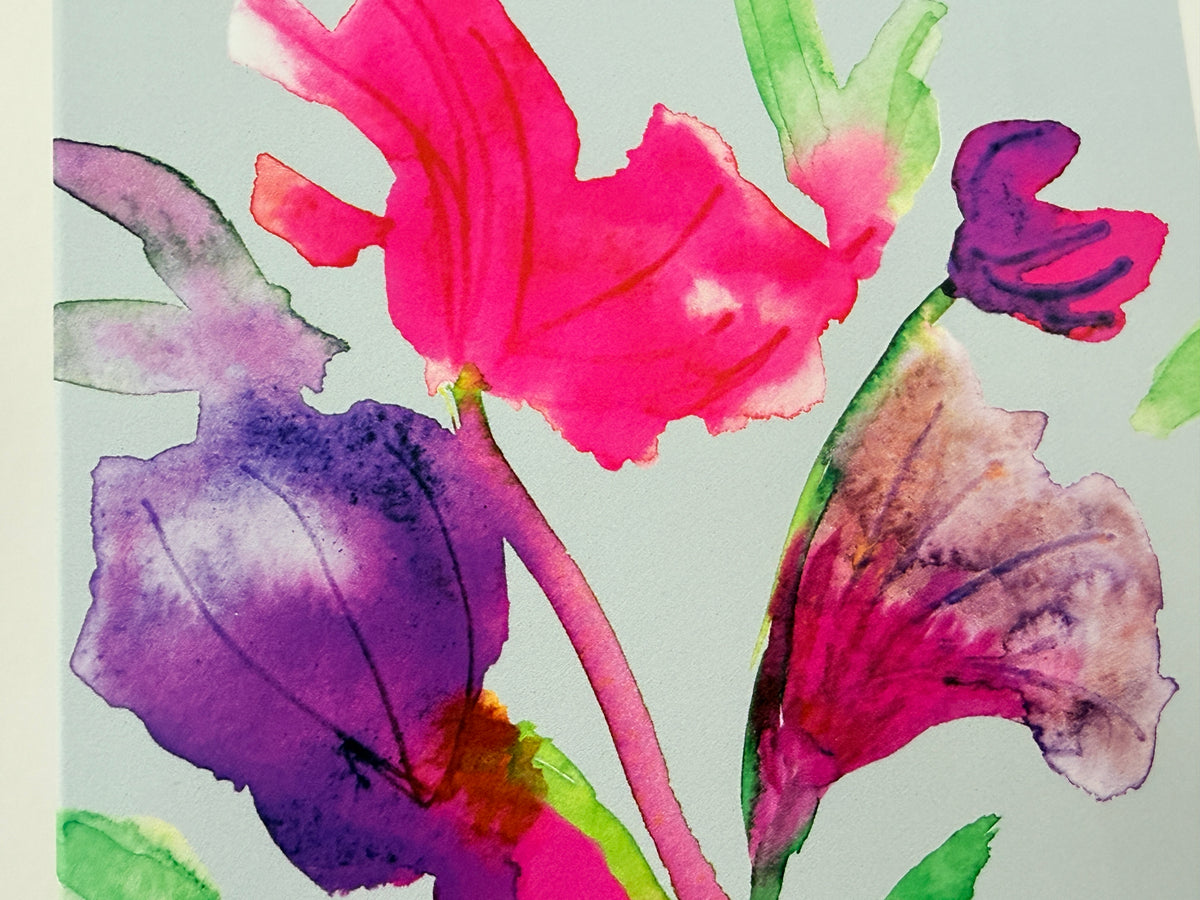 Klappkarte „Blooming Colors“ – mit handgemaltem Aquarellmotiv – Ansicht 3