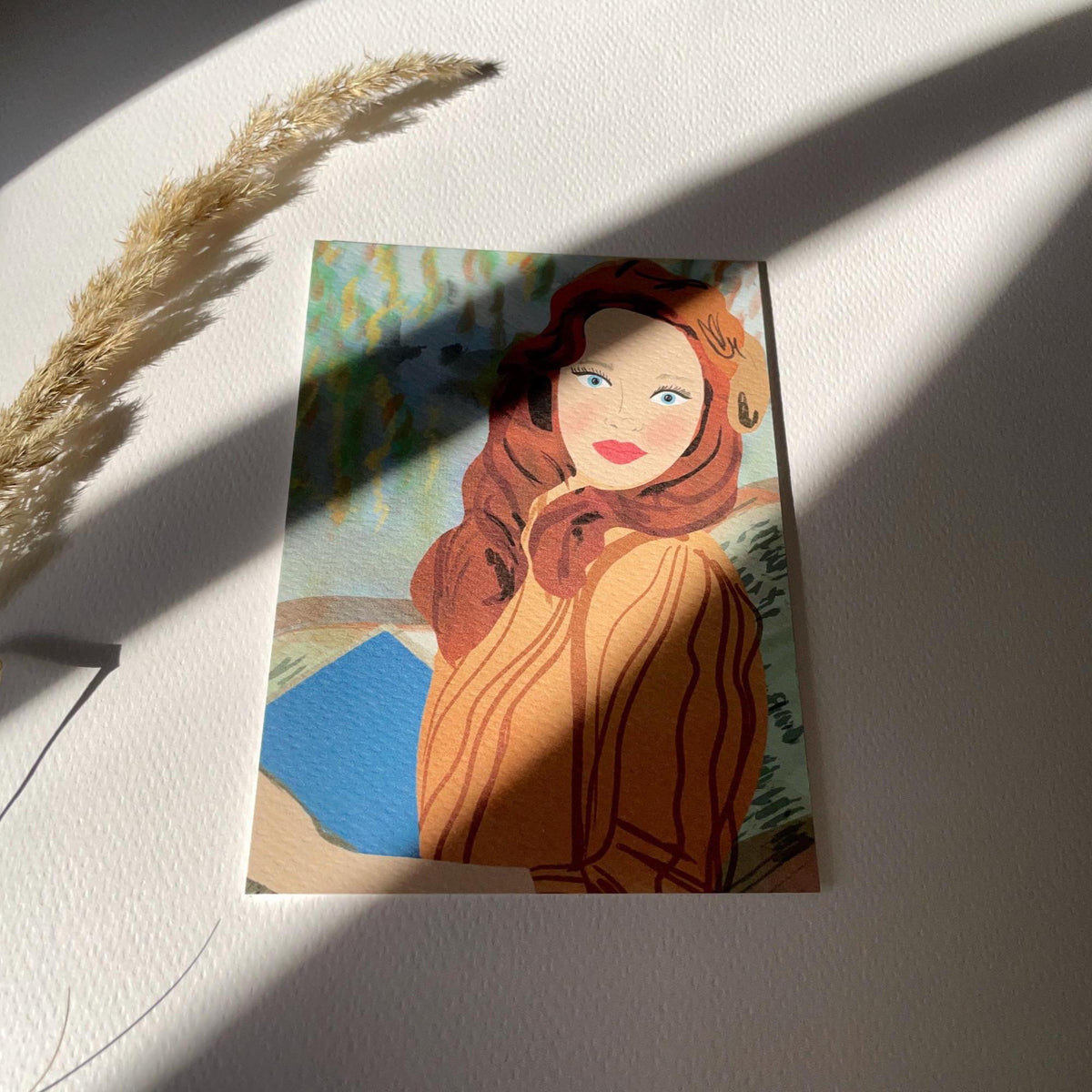 Postkarte "Frau mit Baskenmütze" – Ansicht 3