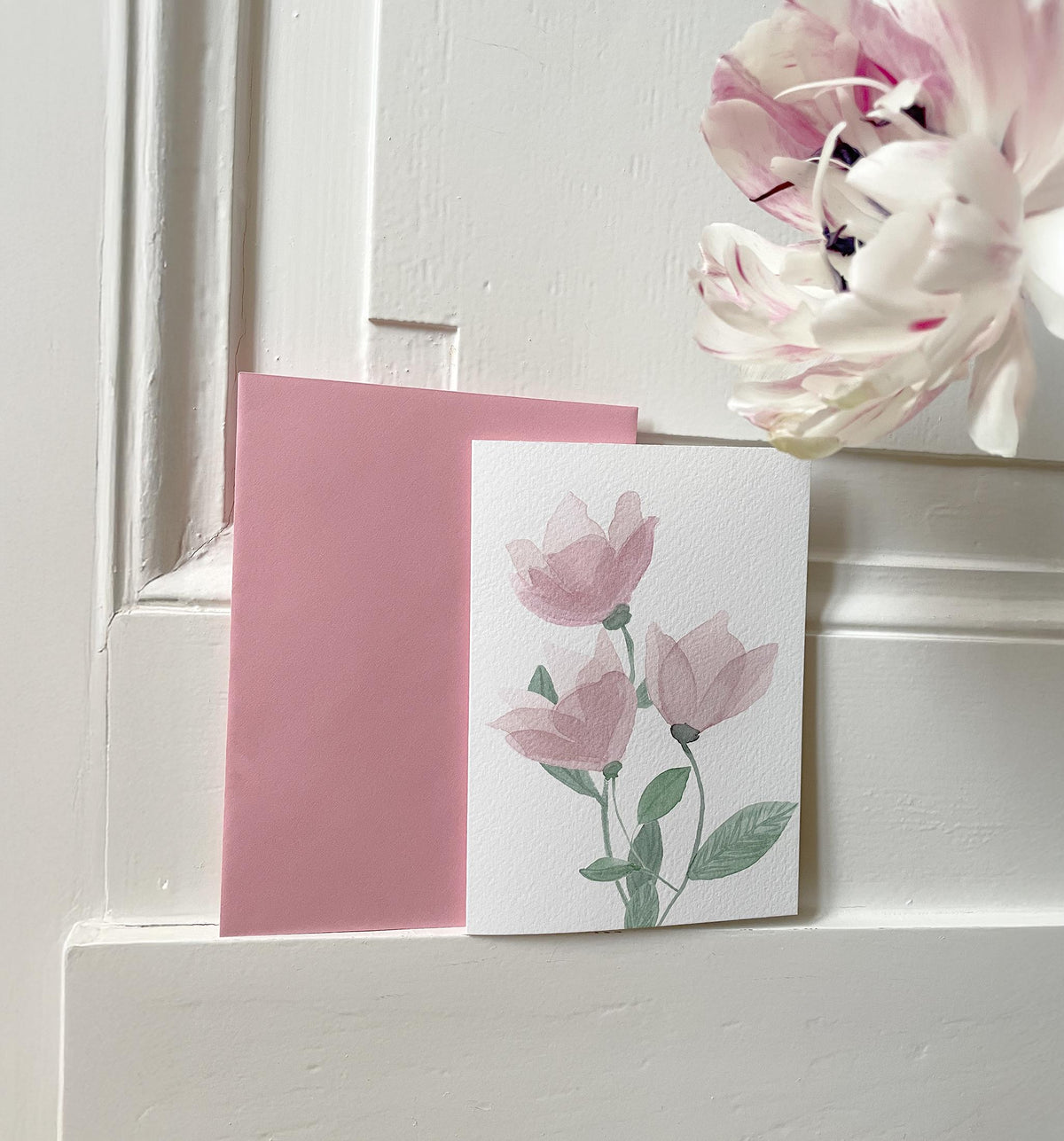 Klappkarte "Blütenzart", Blumen Aquarell – Ansicht 6