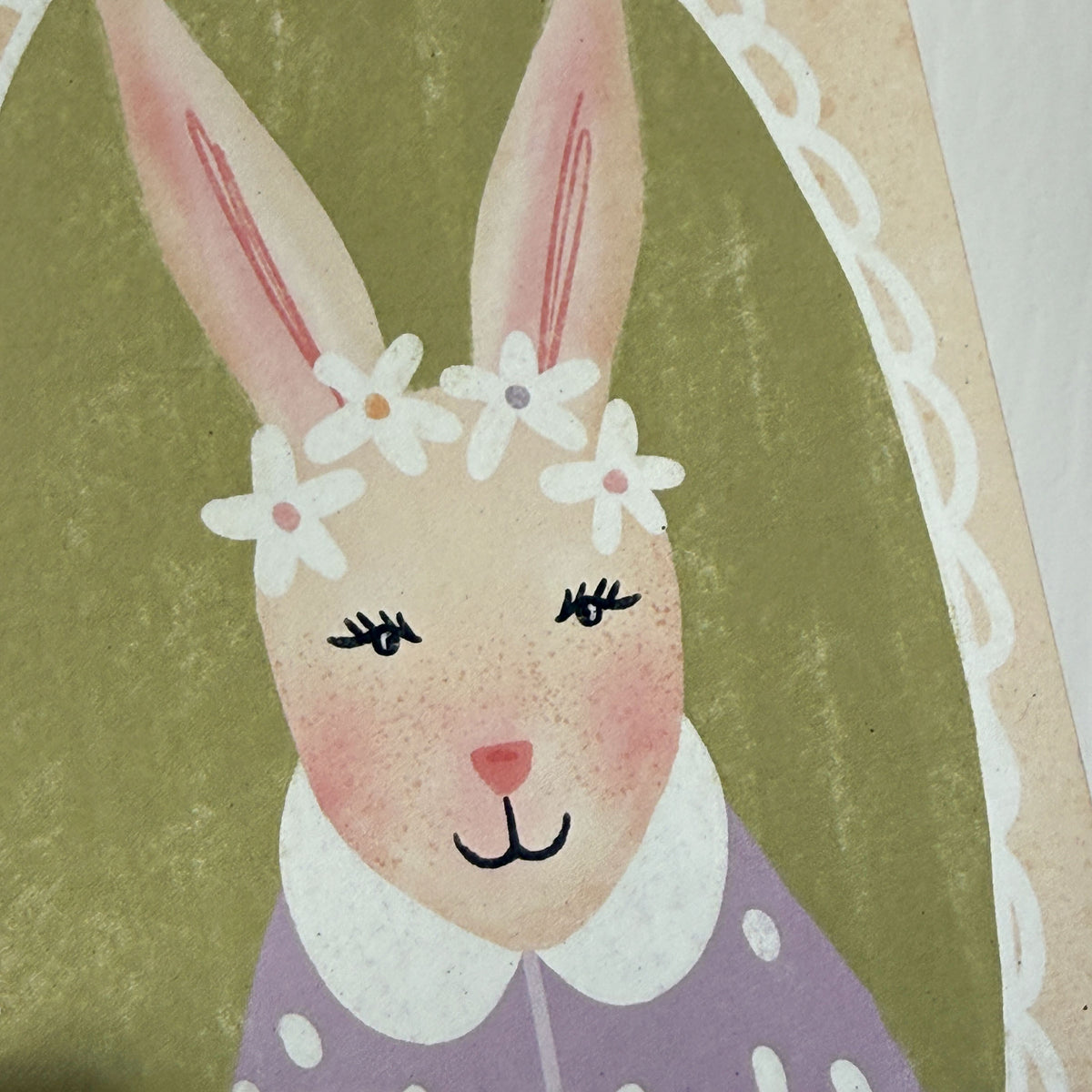 Osterkarte "Hasenfrau" | Vintage Illustration | Niedliche Hasenkarte – Ansicht 4