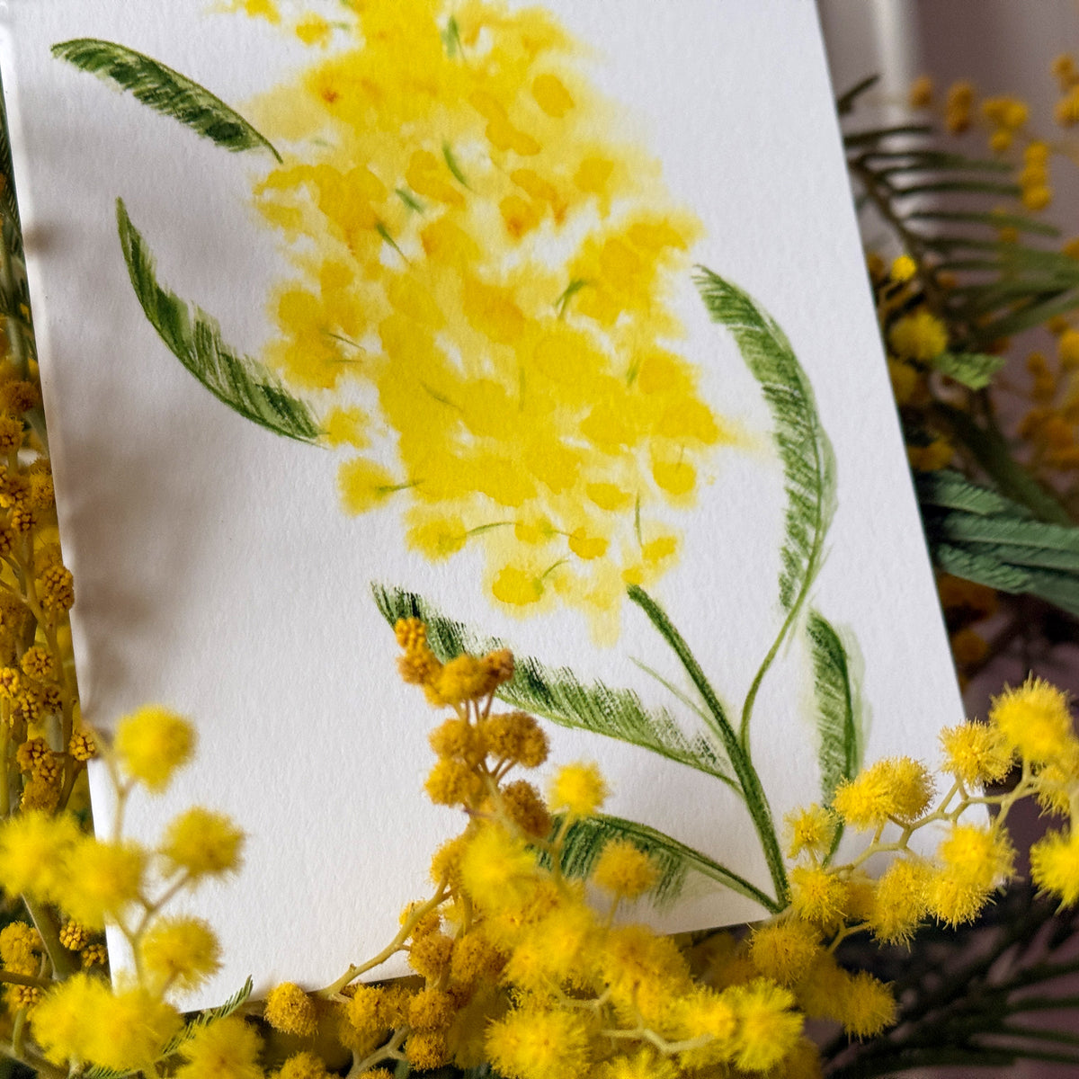 Klappkarte "Mimose" – Ansicht 3