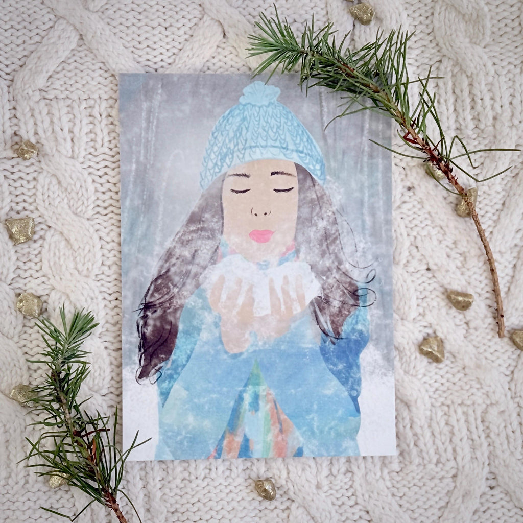 Postkarte "Winterfrau" – Ansicht 3