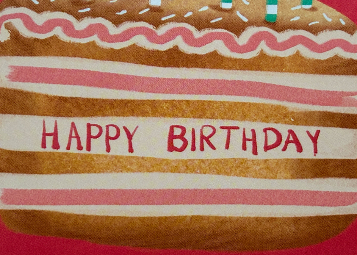 Postkarte "Geburtstagstorte und Ballons" – illustrierte Geburtstagskarte – Ansicht 4