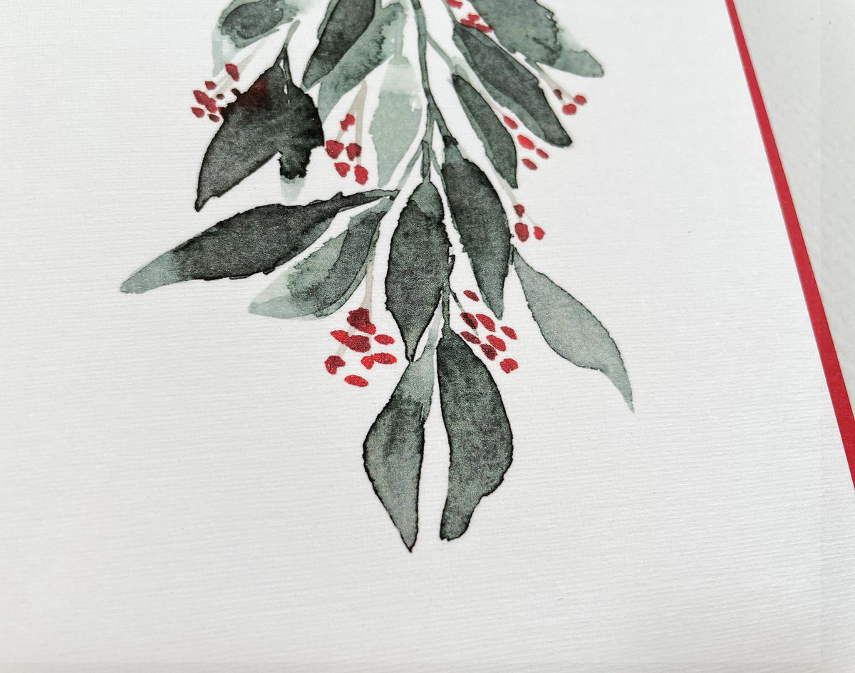 Weihnachtskarte "Mistelzweig", Klappkarte – Ansicht 5