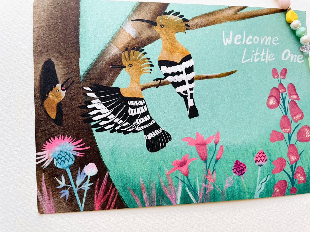 Postkarte, Geburtskarte "Welcome Little One" – Ansicht 2