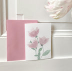 Klappkarte "Blütenzart", Blumen Aquarell – Ansicht 2