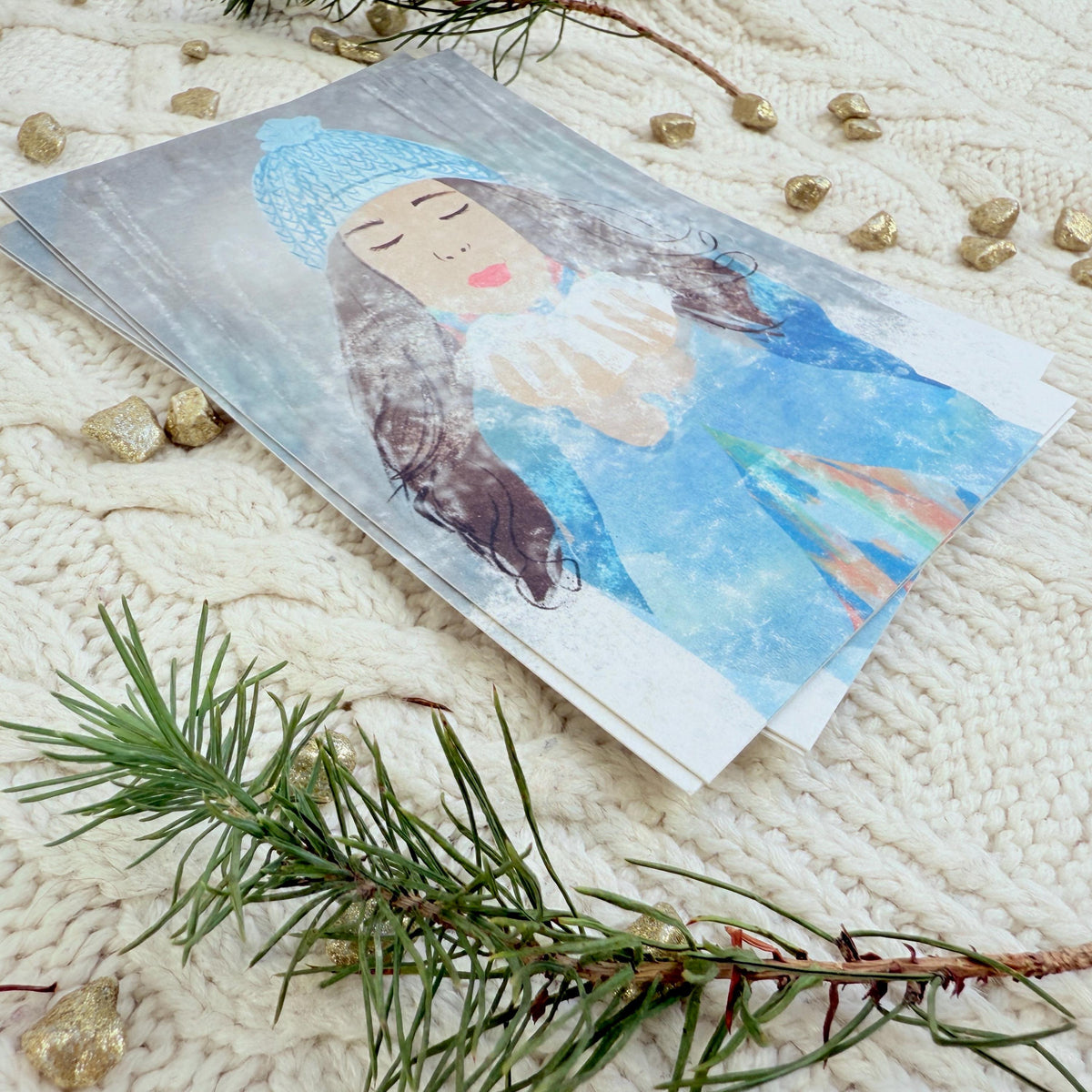 Postkarte "Winterfrau" – Ansicht 7