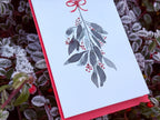 Weihnachtskarte "Mistelzweig", Klappkarte – Ansicht 3