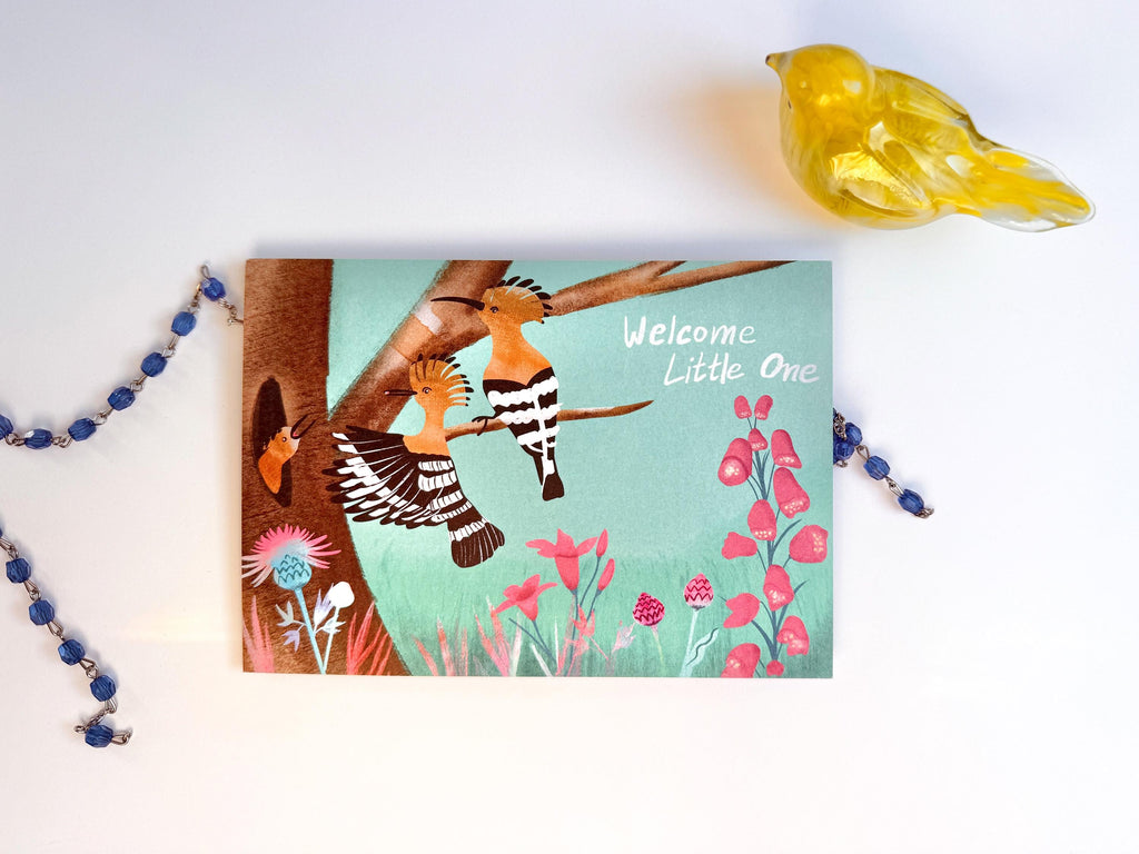 Postkarte, Geburtskarte "Welcome Little One" – Ansicht 3