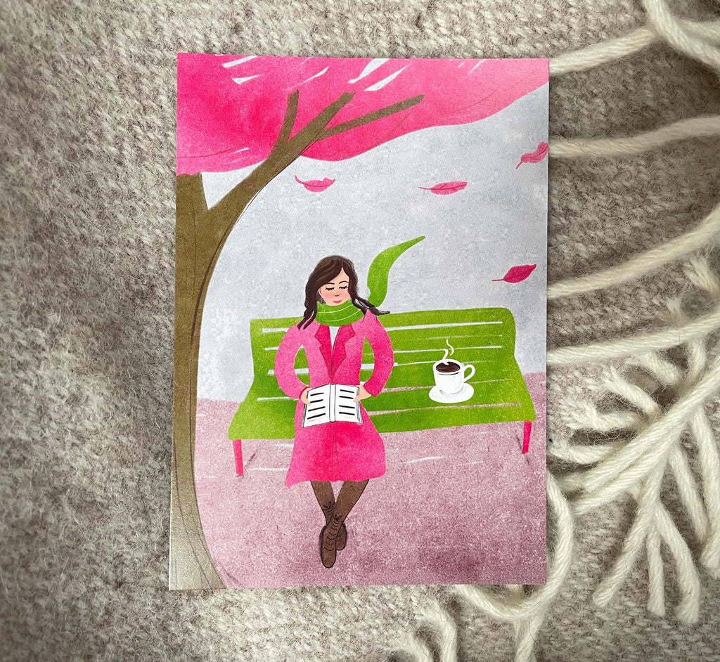 Postkarte "Lesefreude im Park" – Ansicht 1