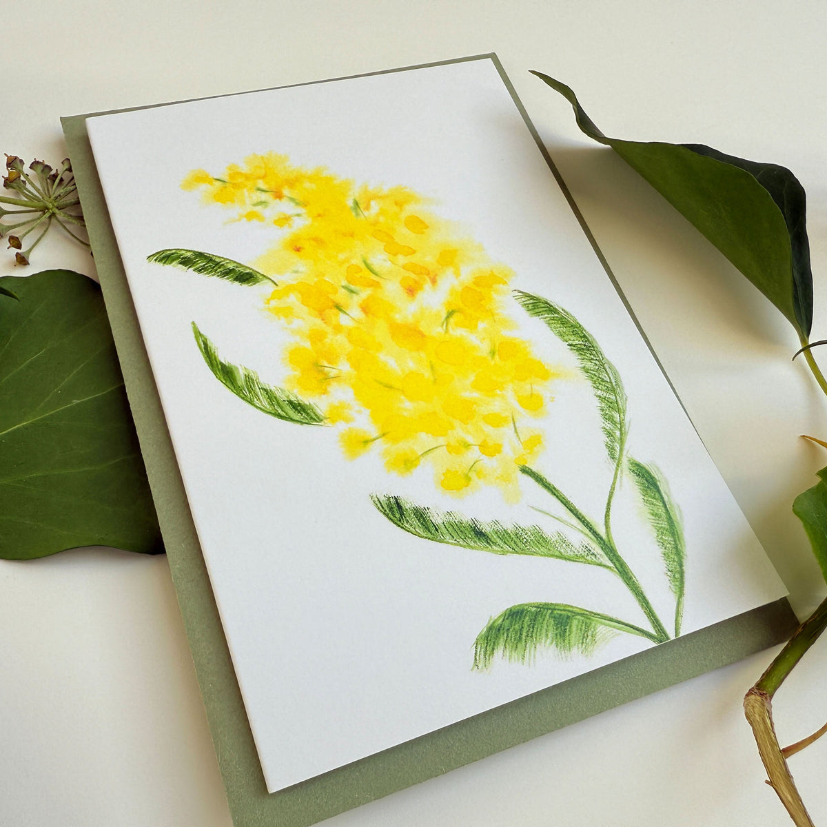 Klappkarte "Mimose" – Ansicht 4
