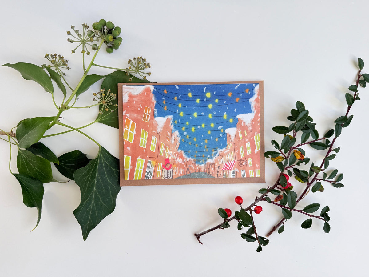 Weihnachtskarte "Vorfreude im Hol. Viertel", Klappkarte – Ansicht 3
