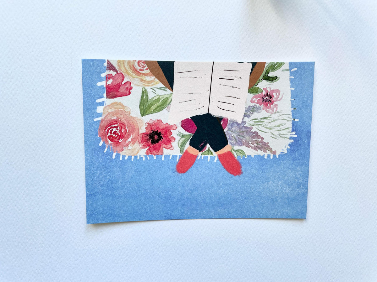 Postkarte "Frau mit Buch" – Ansicht 4