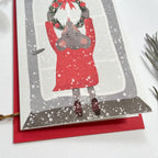 Weihnachtskarte "Maus mit Kranz", Postkarte – Ansicht 8
