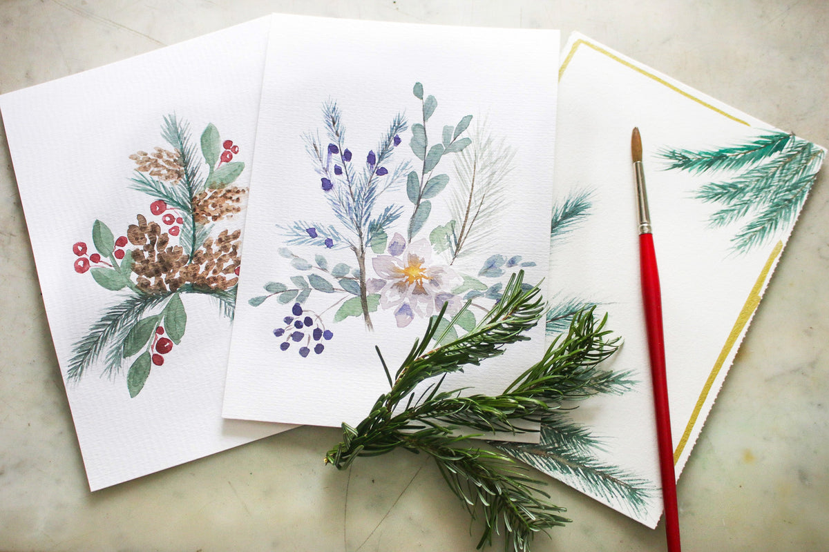 Adventsgefühl – Aquarell & Weihnachtszeit – Workshop und Atelier Elena Klein